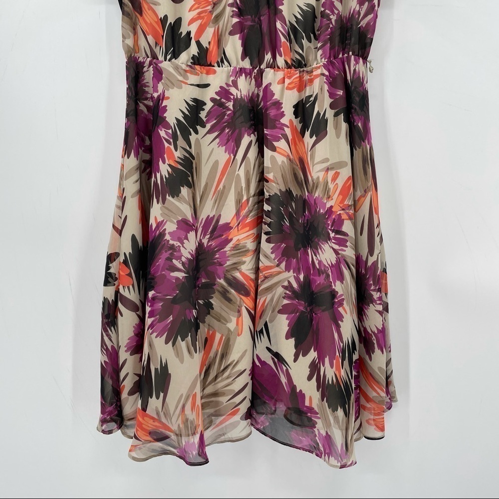 Elle Purple & Tan Floral Dress - Picture 7 of 15